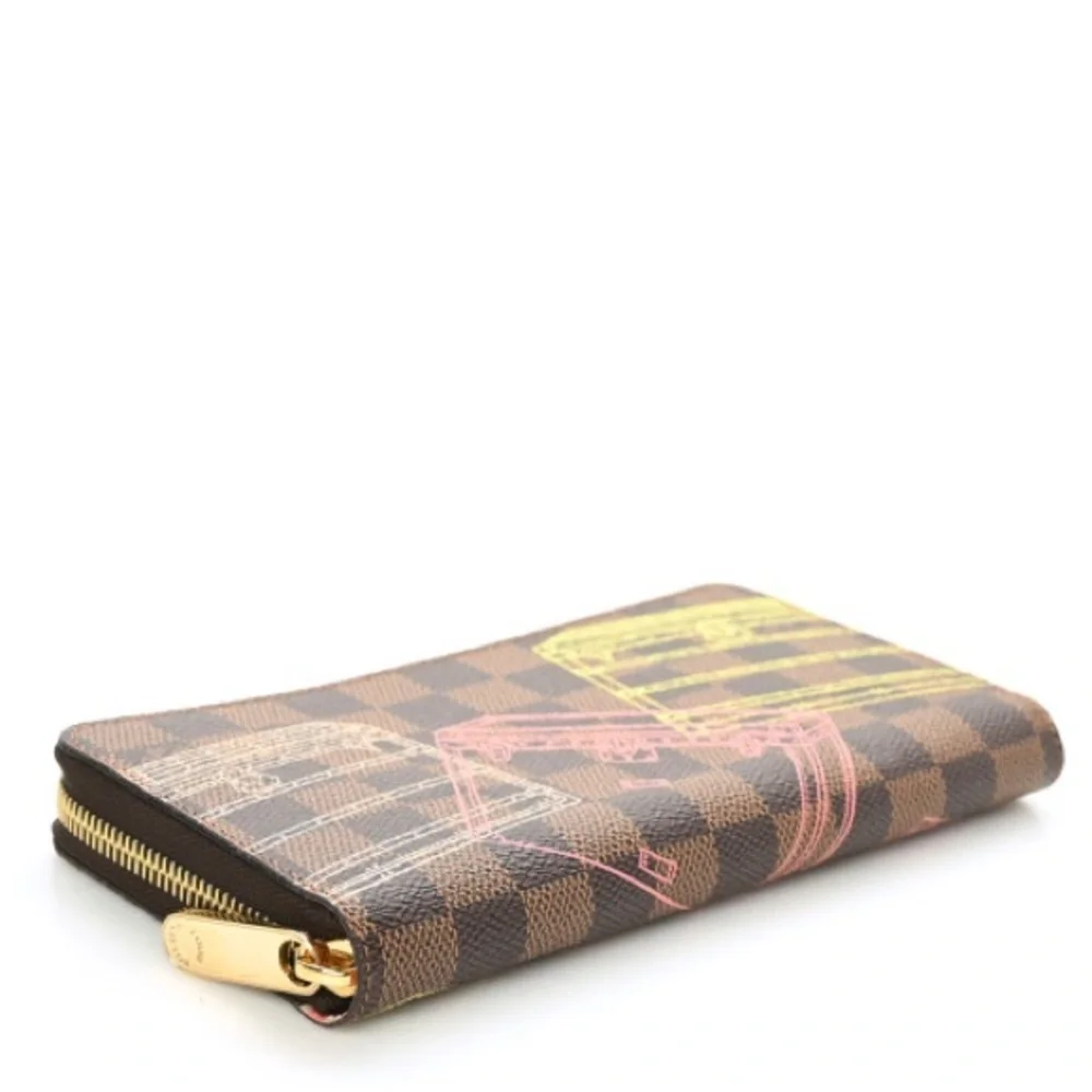 Louis Vuitton Zippy Wallet Trunk Illustration Damier Ebene - Picture 3 of 12